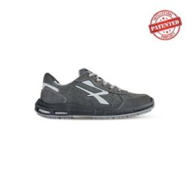 Upower Rigel Plus S ESD Calzado de Seguridad Bajos - Talla 42 - Gamuza Perforada, Puntera de Aluminio, Suela Antideslizante, Inserto Anti-Fatiga, Proteccion S1PS FO SR - Color Gris Oscuro