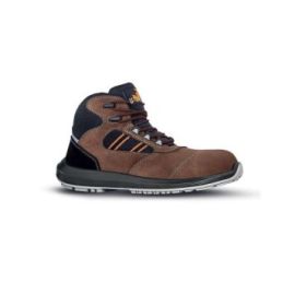 Upower Bonde S Calzado de Seguridad Botines - Talla 44 - Ligeros y Comodos, Airnet Gamuza Hidrofuga, AirToe Composite, Antiperforacion, Antideslizante, Proteccion S3S FO SR - Color Marron