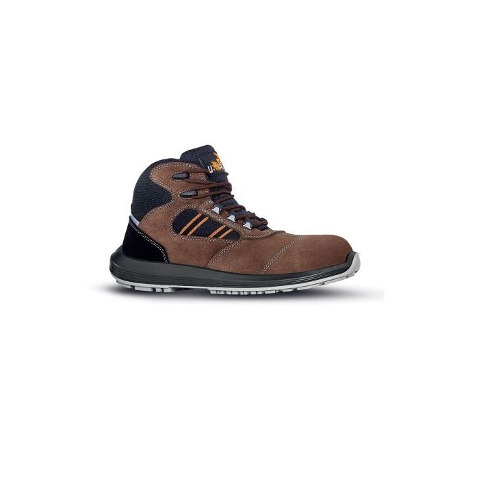Upower Bonde S Calzado de Seguridad Botines - Talla 46 - Airnet Gamuza Suave, Hidrofugos, AirToe Composite, Antiperforacion, Suela Antideslizante, Proteccion S3S FO SR - Color Marron