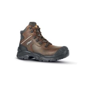 Upower Greenland UK S Calzado de Seguridad Botines - Talla 38 - Empeine Piel Hidrofugo, AirToe Composite, Antiperforacion, Antideslizante, Suela Resistente, Proteccion S3S FO SR - Color Marron