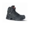 Upower Terranova UK S Calzado de Seguridad Botines - Talla 43 - Empeine en Piel Pull-Up Hidrofugo, Puntal AirToe Composite, Antiperforacion, Antideslizante, Proteccion S3S FO SR - Color Negro