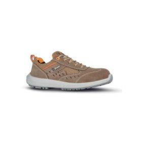 Upower Aria O Calzado de Seguridad Ligeros - Talla 42 - Ventilacion Airnet, Puntal AirToe Composite, Antiperforacion, Suela Antideslizante, Proteccion S1 FO SR - Color Beige