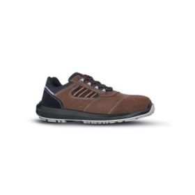 Upower Leo S Calzado de Seguridad Bajos - Talla 39 - Gamuza Hidrofuga, AirToe Composite, Antiperforacion, Antideslizante, Proteccion S3S FO SR - Color Marron