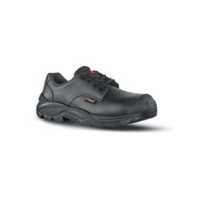 Upower Lynx S Calzado de Seguridad - Talla 38 - Empeine Piel Flor, Puntera Composite, Hidrofugos, Antideslizantes, Antiperforacion, Proteccion S3S FO SR - Color Negro