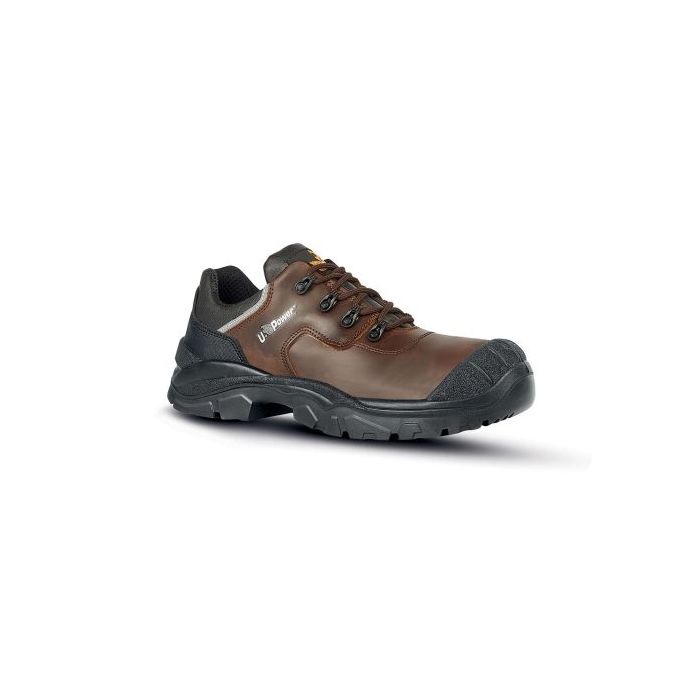 Upower Quebec UK S Calzado de Seguridad Bajos - Talla 41 - Empeine Piel Hidrofugo, Puntera Composite, Antideslizante, Antiperforacion, Proteccion S3S FO SR - Color Marron