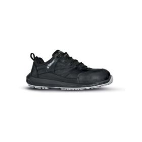 Upower Yukon S Calzado de Seguridad Bajos - Talla 37 - Empeine Piel Hidrofugo, Transpirables, Puntal AirToe Composite, Antiperforacion, Antideslizantes, Suela PU/PU, Proteccion S3S FO SR - Color Negro
