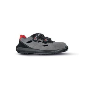 Upower Labrador S Calzado de Seguridad Bajos - Talla 36 - Gamuza Suave Airnet, Mesh Transpirable, AirToe Composite, Antiperforacion, Antideslizante, Proteccion S1PS FO SR - Color Negro/Gris