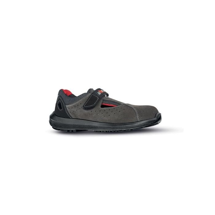 Upower Light One S Calzado de Seguridad Bajos - Talla 41 - Airnet Gamuza, Mesh Transpirable, AirToe Composite, Antiperforacion, Antideslizante, Suela PU/PU, Proteccion S1PS FO SR - Color Gris Oscuro