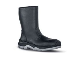 Upower Siberian Calzado de Seguridad - Talla 45 - Empeine Hidrofugo, Forro de Lana Ecologica, Puntal AirToe Composite, Antiperforacion, Suela Antideslizante, Proteccion S3S CI FO SR - Color Negro