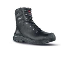 Upower Klever UK S Calzado de Seguridad Botines - Talla 40 - Empeine de Piel Lleno Flor, Hidrofugos, Toe-Tapa de Poliuretano, Forro de Lana Ecologica, Antiperforacion, Antideslizante, Proteccion S3S CI FO SR - Color Negro