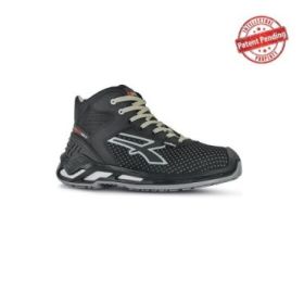 Upower Jacob S ESD Calzado de Seguridad Altos - Talla 40 - Ligeros y Comodos, Resistencia a la Abrasion, Impermeables y Transpirables, Puntera de Aluminio, Suela Antideslizante, Proteccion S3S CI FO SR - Color Negro