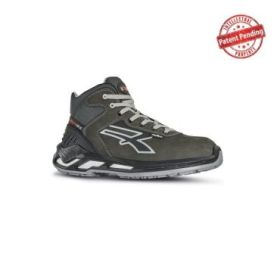 Upower Strike S ESD Calzado de Seguridad Altos - Talla 46 - Piel Nobuck Hidrorepelente, Puntera de Aluminio, Antideslizante, Antiarrugas, Proteccion S3S CI FO SR - Color Gris Oscuro