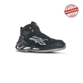 Upower Arden S ESD Calzado de Seguridad Altos - Talla 36 - Piel Nobuck Hidrorepelente, Puntera de Aluminio, Antideslizantes, Suela PU/PU, Proteccion S3S CI FO SR - Color Negro