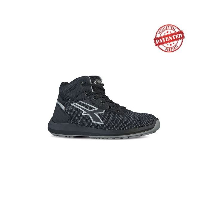 Upower Velar S ESD Calzado de Seguridad - Talla 47 - Puntera AirToe Aluminium, Antipinchazos, Resistente a la Abrasion, Alta Transpirabilidad, Suela PU/PU High Rebound - Color Negro
