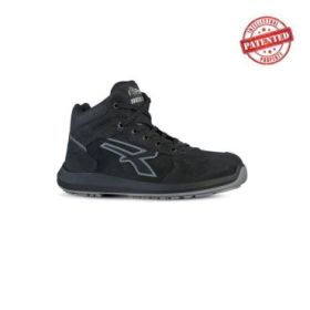 Upower Nek S ESD Calzado de Seguridad Altos - Talla 43 - Cuero Nubuck Resistente, Puntera de Aluminio, Hidrofugos, Antiarrugas, Antideslizantes, Suela PU/PU High Rebound - Color Negro