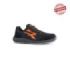 Upower Atos S ESD Calzado de Seguridad Bajos - Talla 46 - Parte Superior de Nailon Ultraflexible y Gamuza Suave, Puntera de Aluminio, Suela Antideslizante, Proteccion S1PS FO SR - Color Negro/Naranja