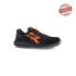 Upower Orion S ESD Calzado de Seguridad Bajos - Talla 38 - Gamuza Perforada, Puntera de Aluminio, Antideslizante, Antiarrugas, Suela PU/PU High Rebound, Proteccion S1PS FO SR - Color Negro/Naranja