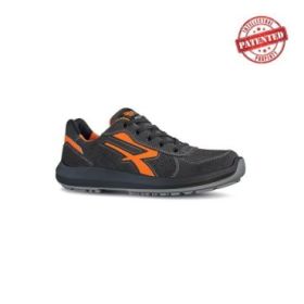 Upower Sirio S ESD Calzado de Seguridad Bajos - Talla 44 - Gamuza Perforada, Puntera de Aluminio, Antideslizante, Antiarrugas, Suela PU/PU High Rebound, Proteccion S1PS CI FO SR - Color Gris/Naranja