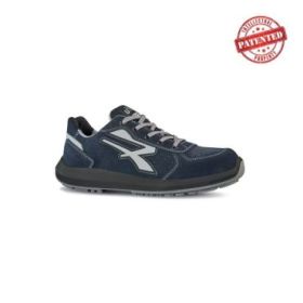 Upower Nash S ESD Calzado de Seguridad Bajos - Talla 38 - Gamuza Perforada, Puntera de Aluminio, Antideslizante, Suela PU/PU High Rebound, Proteccion S1PS FO SR - Color Azul Oscuro
