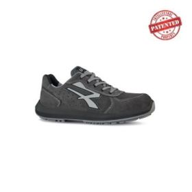 Upower Rigel S ESD Calzado de Seguridad Bajos - Talla 46 - Gamuza Perforada, Puntera de Aluminio, Antideslizante, Suela PU/PU High Rebound, Proteccion S1PS FO SR - Color Gris Oscuro