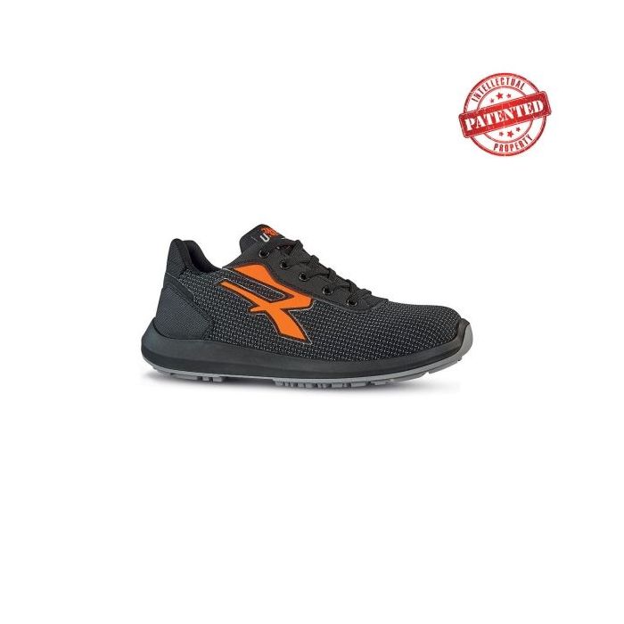 Upower Taurus S ESD Calzado de Seguridad - Talla 45 - Puntera AirToe Aluminium, Antipinchazos, Resistente a la Abrasion, Alta Transpirabilidad, Proteccion S3S CI FO SR - Color Gris Oscuro/Naranja