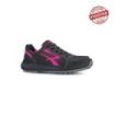 Upower Electra S ESD Calzado de Seguridad Bajos - Talla 40 - Gamuza Perforada, Puntera de Aluminio, Antideslizante, Suela PU/PU High Rebound, Proteccion S1PS FO SR - Color Gris/Fucsia