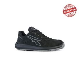 Upower Shedir S ESD Calzado de Seguridad Altos - Talla 39 - Cuero Nubuck Resistente, Puntera de Aluminio, Hidrofugos, Antiarrugas, Antideslizantes, Suela PU/PU High Rebound, Proteccion S3S CI FO SR - Color Negro