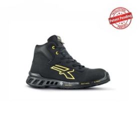 Upower Nelson S ESD Calzado de Seguridad Altos Impermeables - Talla 46 - Empeine Microfibra Efecto Nabuk, Suela PU Ultraligera, Puntera AirToe Aluminium, Plantilla Antiperforante, Proteccion CI Contra Frio - Color Negro/Amarillo