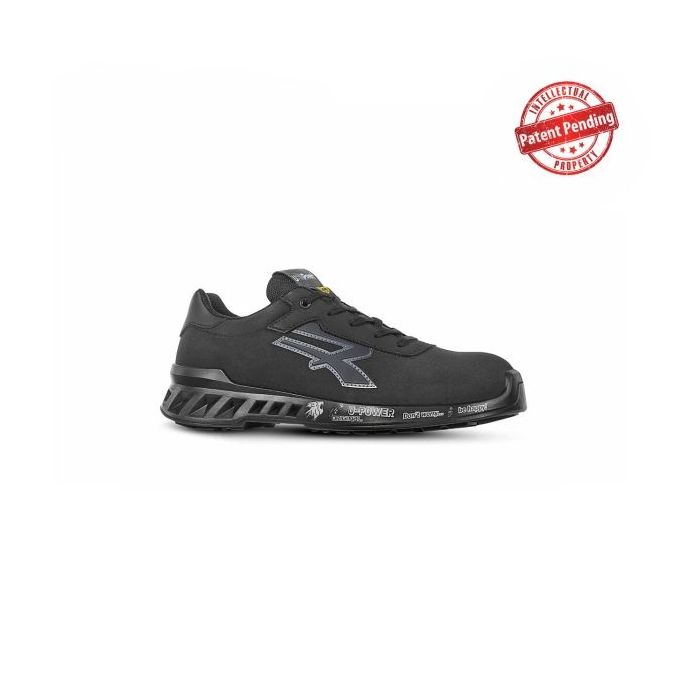 Upower Ben S ESD Calzado de Seguridad Resistentes al Agua - Talla 44 - Microfibra Efecto Nabuk, Puntera AirToe Aluminium, Suela Antideslizante, Anti-Perforacion, Proteccion Contra el Frio - Color Gris Oscuro