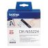 Brother DKN55224 - Etiquetas No Adhesivas Originales de Tamaño personalizado - Ancho 54mm x 30,48 metros - Texto negro sobre fo