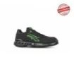 Upower Steve S ESD Calzado de Seguridad Bajos - Talla 43 - Proteccion Puntera Anti-Abrasion, Suela Ultraligera Antideslizante, Plantilla Antiperforacion, Transpirables, Clase S3S CI FO SR - Color Negro/Verde