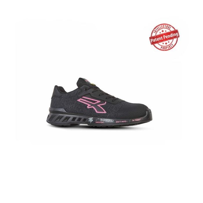Upower Michelle S ESD Calzado de Seguridad Ligeros para Mujer - Talla 36 - Nylon Ultra-Transpirable, Pelicula Antiabrasion, Plantilla Antiperforacion, Puntera AirToe Aluminium, Proteccion S1PS FO SR - Color Negro/Rosa