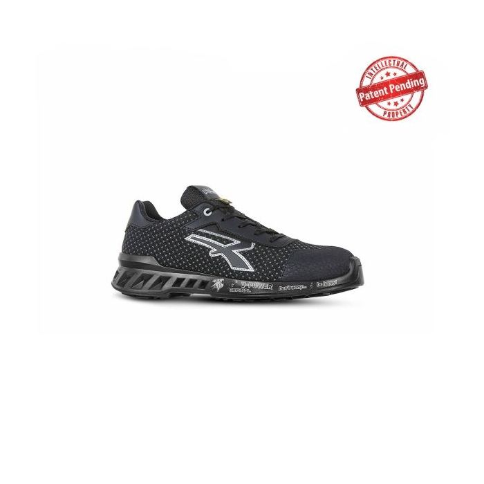 Upower Logan S ESD Calzado de Seguridad Bajos - Talla 45 - Proteccion S3S CI FO SR, Sistema Anti-Perforacion, Suela Antideslizante, Resistente al Aceite, Transpirables, Ultraligeros - Color Negro