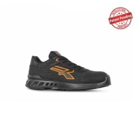 Upower Bradley S ESD Calzado de Seguridad Ligero - Talla 45 - Nylon Transpirable, Puntera Antiabrasion, Suela Antideslizante, Proteccion Antiestatica, Clase S1PS FO SR - Color Negro/Naranja