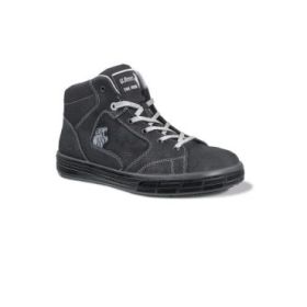 Upower Lion S Calzado de Seguridad Altos - Talla 37 - Cuero Nubuck Natural Hidrofugo, Puntal de Aluminio Antipinchazos, Suelas Antideslizantes, Proteccion S3S FO SR - Color Gris Oscuro