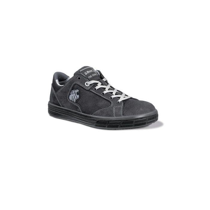 Upower King S Calzado de Seguridad Bajos - Talla 39 - Cuero Nubuck Natural, Hidrofugos, Puntal de Aluminio Antipinchazos, Suelas Antideslizantes, Proteccion S3S FO SR - Color Gris Oscuro