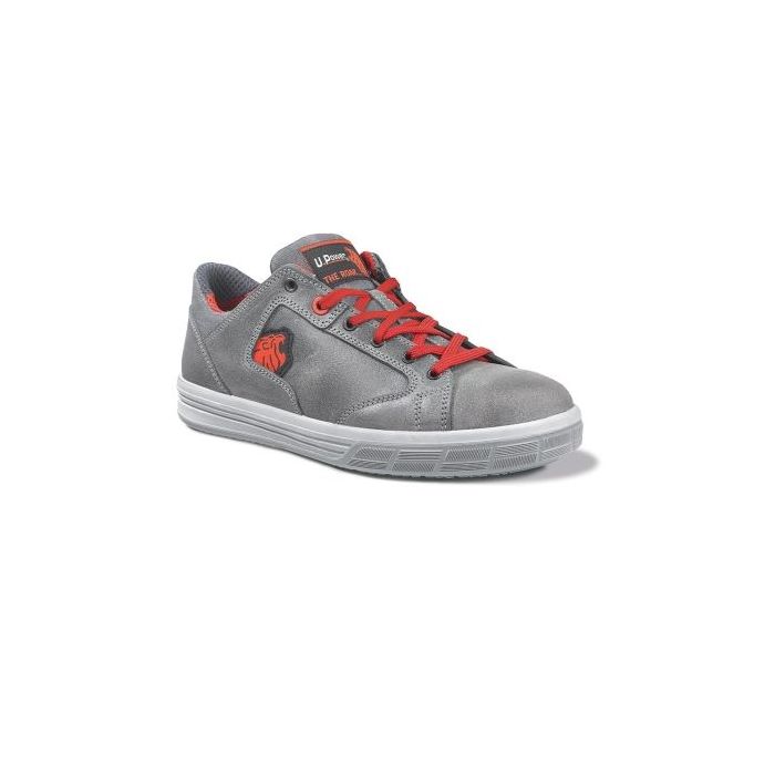 Upower Forest S Calzado de Seguridad Bajos - Talla 46 - Empeine Piel Engrasada Hidrofuga, Puntal Aluminio Antipinchazos, Suelas Antideslizantes, Proteccion S3S FO SR - Color Gris