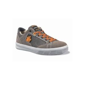 Upower Tuareg S Calzado de Seguridad Bajos - Talla 38 - Canvas Extra-Strong Transpirable, Puntal de Aluminio, Suelas Antideslizantes, Proteccion S1PS FO SR - Color Marron/Gris