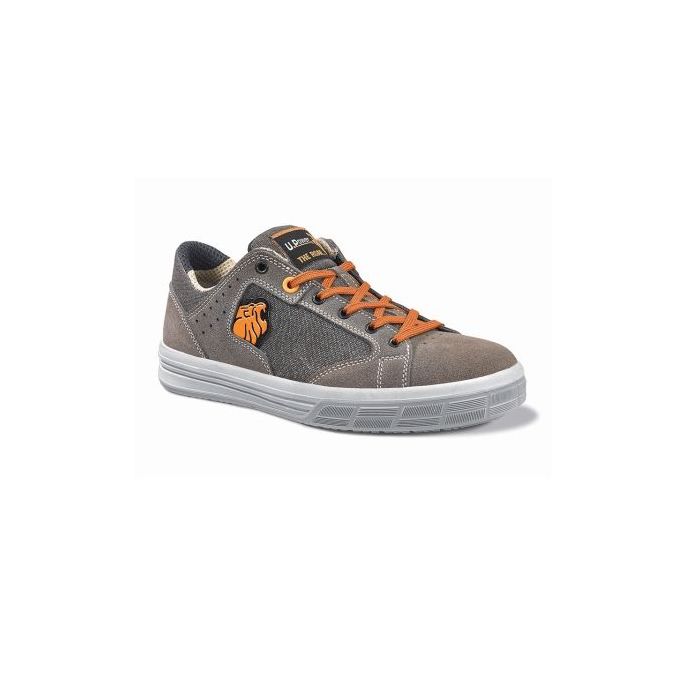 Upower Tuareg S Calzado de Seguridad Bajos - Talla 39 - Canvas Extra-Strong Transpirable, Inserciones Gamuza Suave, Puntal Aluminio Antipinchazos, Suelas Antideslizantes, Proteccion S1PS FO SR - Color Marron/Gris