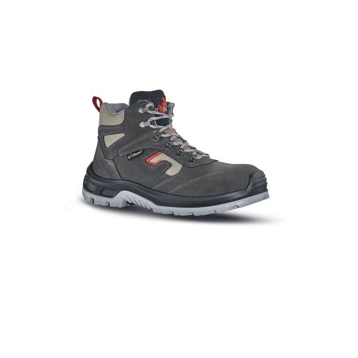 Upower Check L Botines de Seguridad - Talla 36 - Empeine en Gamuza Suave, Textile Ultra Transpirable, Puntal Composite, Antiperforacion, Antideslizante, Suela Doble Capa PU, Proteccion S1P FO SR - Color Negro