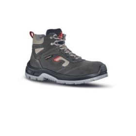 Upower Check L Botines de Seguridad - Talla 47 - Empeine en Gamuza Suave, Textile Ultra Transpirable, Puntal Composite, Antiperforacion, Antideslizante, Suela Doble Capa PU, Proteccion S1P FO SR - Color Negro