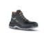 Upower Innovation RS L Botines de Seguridad - Talla 42 - Empeine Piel Hidrofugo, Puntal Composite, Lamina Acero Ergonomica, Suela Antideslizante, Proteccion S3 FO SR - Color Negro
