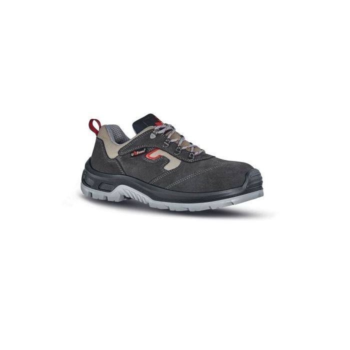 Upower Control L Botines de Seguridad - Talla 42 - Empeine en Gamuza Suave, Inserciones Textiles Transpirables, Puntal Composite, Antiperforacion, Antideslizante, Proteccion S1P FO SR - Color Negro
