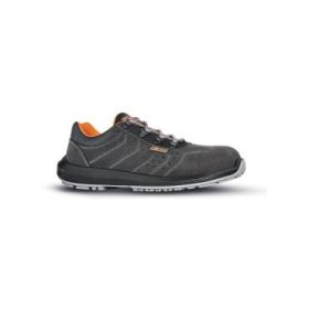 Upower April L Calzado de Seguridad Bajos - Talla 40 - Empeine Gamuza Perforada, Puntal Composite, Antiperforacion, Suela Antideslizante, Lamina Acero Ergonomica, Proteccion S1P FO SR - Color Gris Oscuro