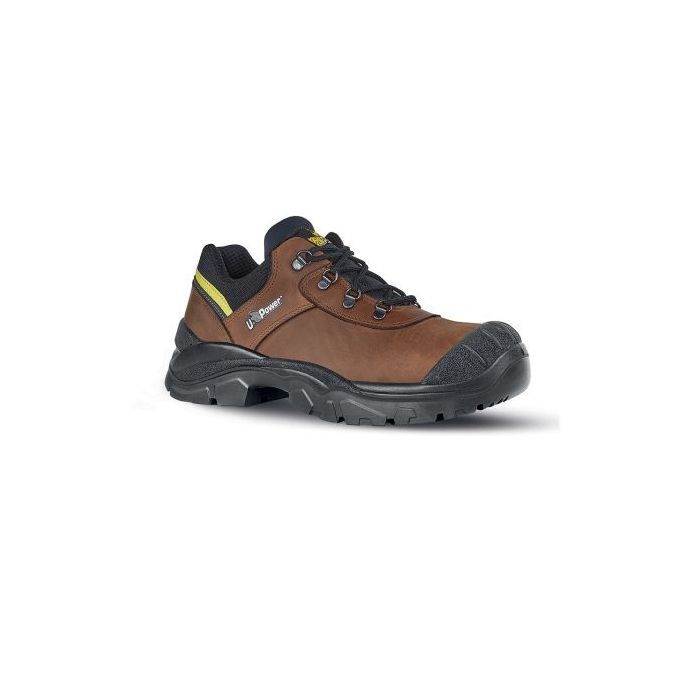 Upower Meridiane UK L Calzado de Seguridad Bajos - Talla 38 - Empeine Piel Pull-Up Hidrofugo, Puntera Poliuretano, Puntal Composite, Antiperforacion, Suela Antideslizante, Proteccion S3 FO SR - Color Marron