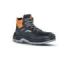 Upower Ascend S Botines de Seguridad - Talla 43 - Empeine en Piel Hidrofugo, Puntal Composite, Antiperforacion, Antideslizante, Suela Doble Densidad, Proteccion S3S FO SR - Color Negro/Naranja