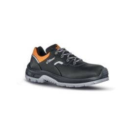 Upower Beast S Calzado de Seguridad Bajos - Talla 39 - Empeine en Piel Hidrofugo, Puntal Composite, Antiperforacion, Suela Antideslizante, Proteccion S3S FO SR - Color Negro/Naranja