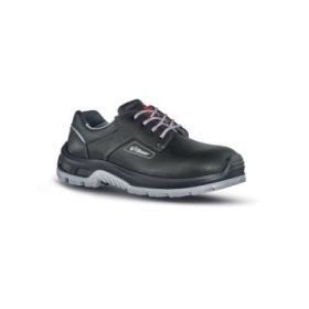 Upower Elite S Calzado de Seguridad - Talla 37 - Empeine Piel Flor, Hidrofugos, Puntal Composite, Antiperforacion, Suela Antideslizante, Proteccion S3S FO SR - Color Negro