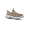 Upower Fit S Calzado de Seguridad Bajos sin Cuerdas - Talla 47 - Empeine Gamuza Suave Perforada, Puntal Composite, Antiperforacion, Antideslizante, Suela Doble PU, Proteccion S1PS FO SR - Color Beige