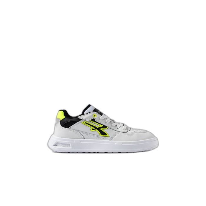 Upower Harlow Calzado de Seguridad Bajo - Talla 43 - Proteccion OB SR, Diseño Ergonomico, Suela Antideslizante - Color Blanco/Amarillo
